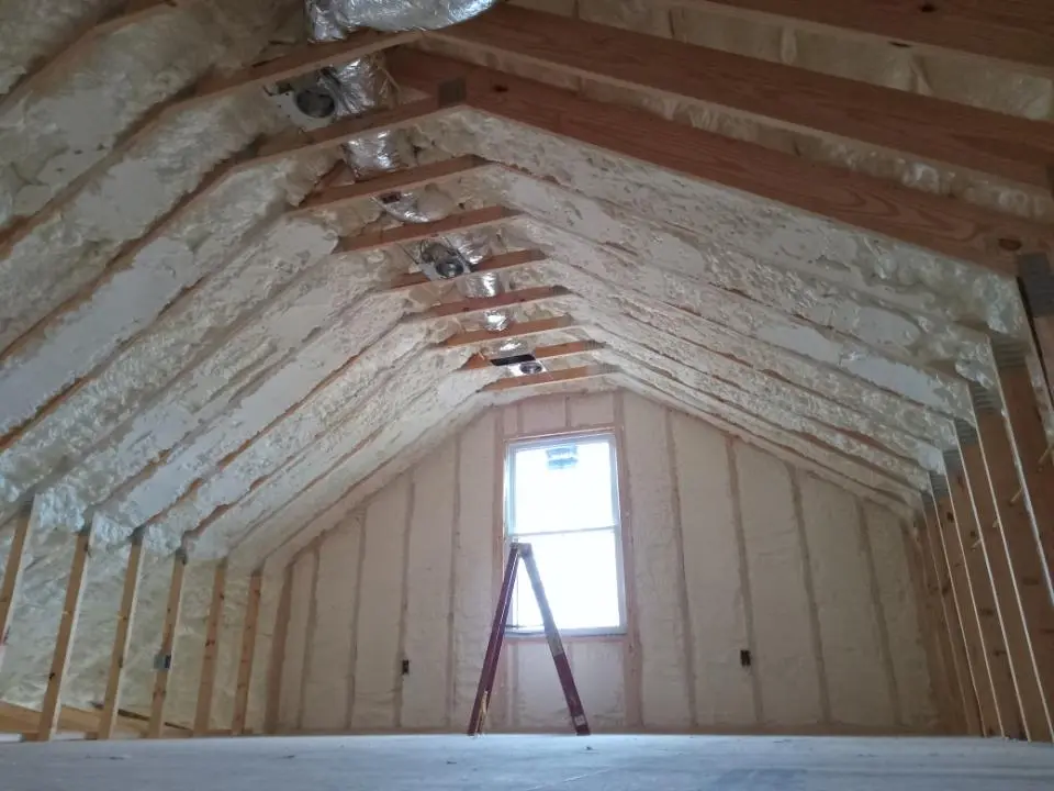 Spray foam roofing application for Crawl Space Insulation project in Ellisville